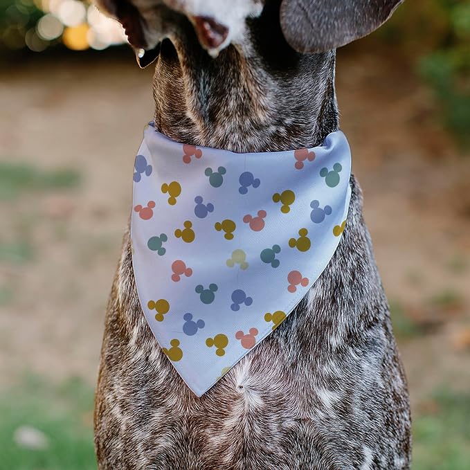 Disney Pet Bandana Mickey Mouse Ears Icon Scattered White Slip On Collar - Image 4