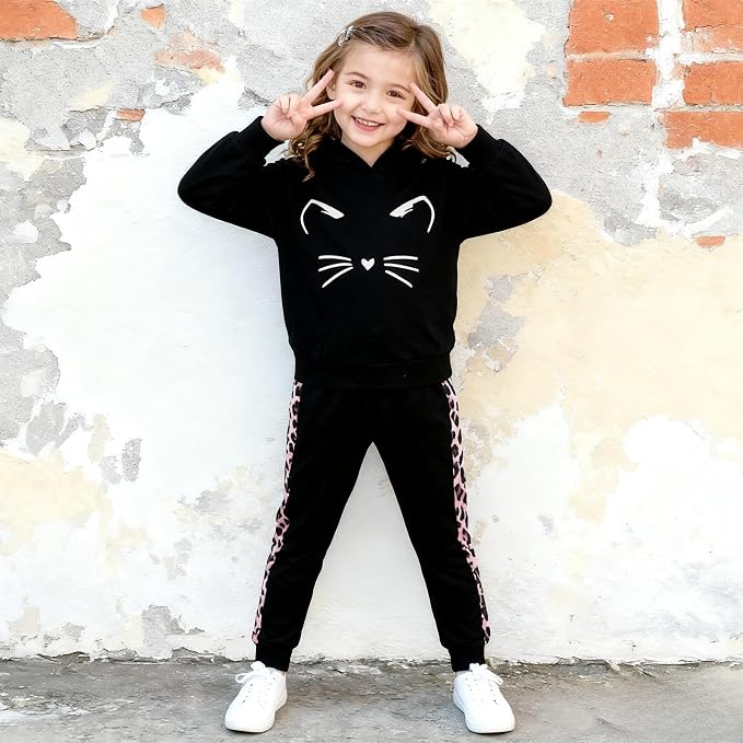 Toddler Baby Girls Clothes Long-sleeve Tie Dye Hoodie Sweatshirt Pants Hooded - Image 3