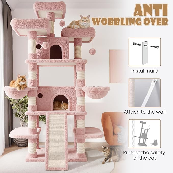 SHA CERLIN 81 Inches Extra Large Cat Tree - Image 6