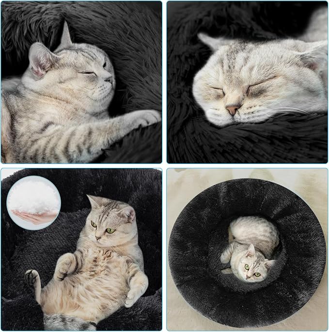 Cat Beds for Indoor Cats, 15.7 Inch Small Cats Beds, Washable-Round Pet Bed for - Image 4