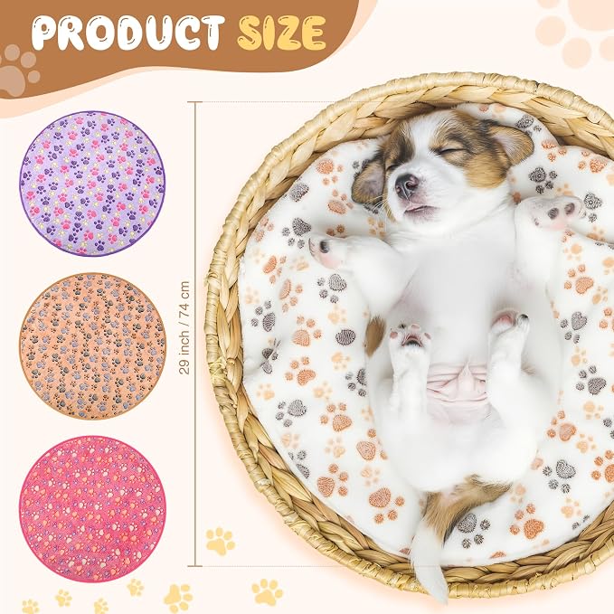 Tatuo 4 Pcs Dog Blanket for Pet Cat Blankets Indoor Puppy Teething Stuff Toys - Image 3
