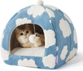 Lesure Cute Cat Beds for Indoor Cats - 2 in 1 Cat Cave Bed for Kittens and by Lesure