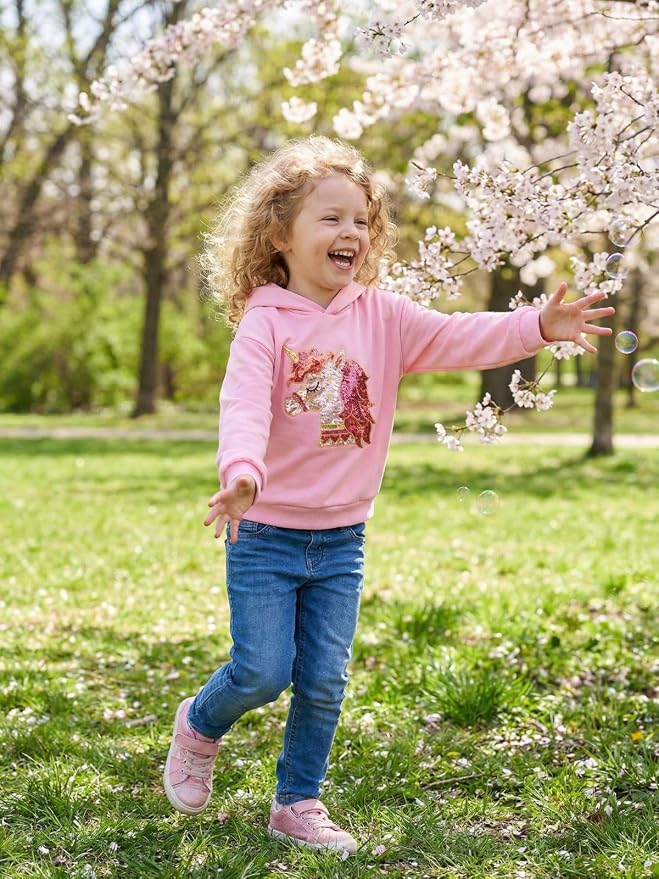 WELAKEN Sweatshirts for Girls Toddler & Kids II Little Girl's Pullover Tops - Image 2