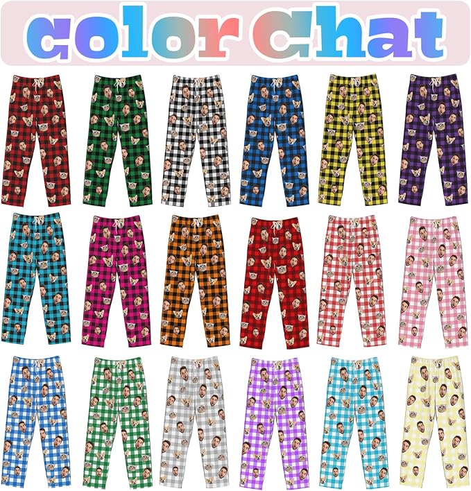 Custom Pajamas Pants Plaid Personalized Funny PJ Pant Design - Image 2