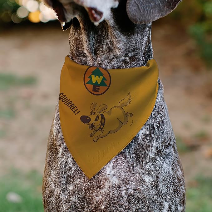 Disney Pet Bandana Up Dug Squirrel Pose and Wilderness Explorer Badge Orange - Image 4