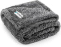 PetAmi Dog Blanket for Small Medium Dogs Grey, Fluffy Soft Puppy Blanket by PetAmi