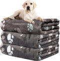 Rezutan Dog Blanket for Large Dogs, Upgraded 3 Pack Dog Cat Flannel Blankets by Rezutan