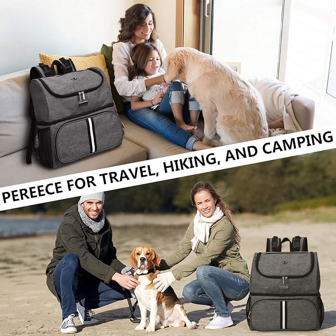 BAGLHER Pet Travel Bag, Double-Layer Pet Supplies Backpack, Pet Travel Backpack - Image 7