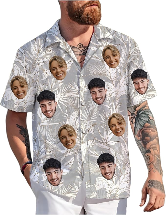 Custom Hawaiian Shirt with Face Photo Picture by GLOXO