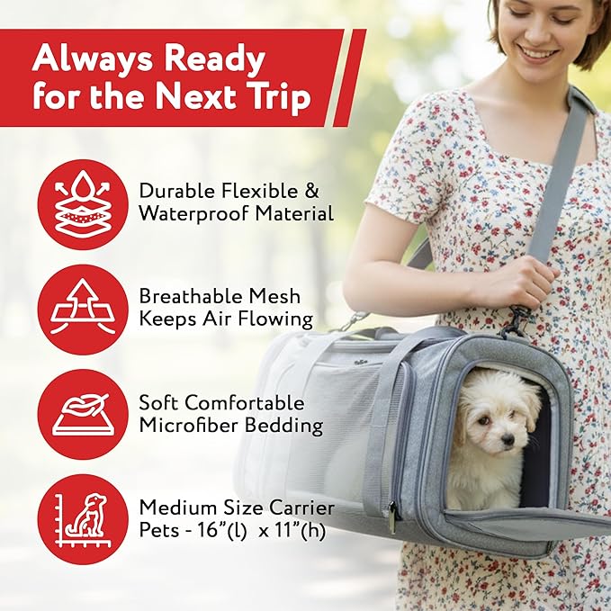 dbest Products Pet Smart Cart Sport, Soft Sided Collapsible Cat Carrier Airline - Image 7