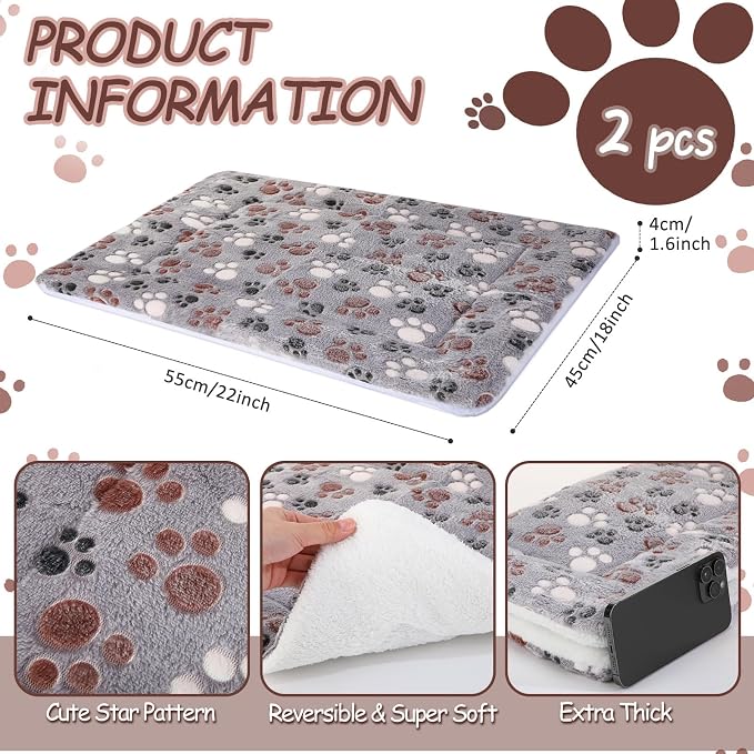 VitalCozy 2 Pack Self Warming Cat Mat Self Heating Pad Bed Reversible Machine - Image 2
