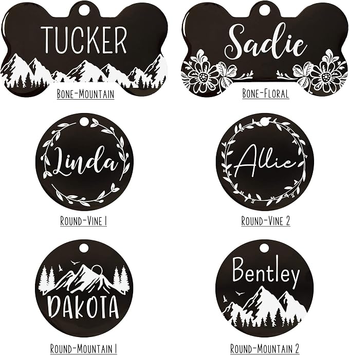 Ultra Joys Personalized Stainless Steel Bone Pet ID Tags - Image 4