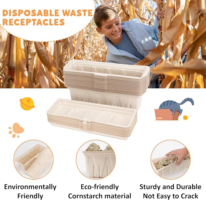 30 Packs Disposable Waste Receptacles Compatible - Image 5