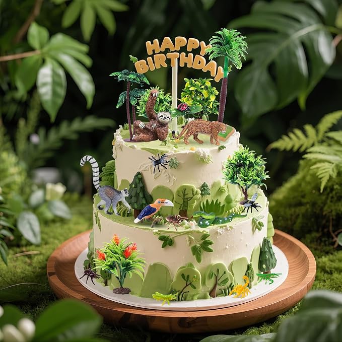 26Pcs Rainforest Animal Figures, Realistic Jungle Animals Toys - Image 6