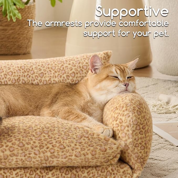 Hollypet Cat Bed Fluffy Plush Mutifuctional Double-Layer Soft Pet Couch - Image 4