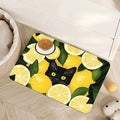 Black Cat Funny Dog Food Mat for Floors, Lemon Absorbent Pet Food and Water by Unknown