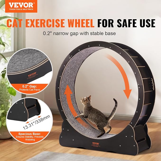 VEVOR Cat Exercise Wheel, 43.3" Large Cat Treadmill - Image 2