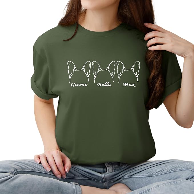 Custom Dog Mom Shirt for Women Pet Ears Sweatshirt - Image 7