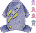 Fleece Pajamas for Small Dogs, Puppy Clothes, Soft & Stretchy Dog Onesies by Unknown
