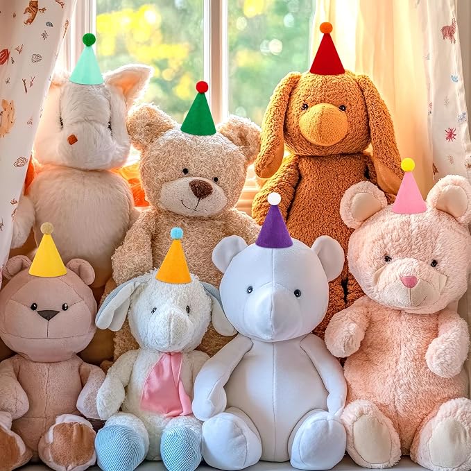 10 Pcs Mini Birthday Party Hats Multicolor Lovely Cone Hats - Image 7