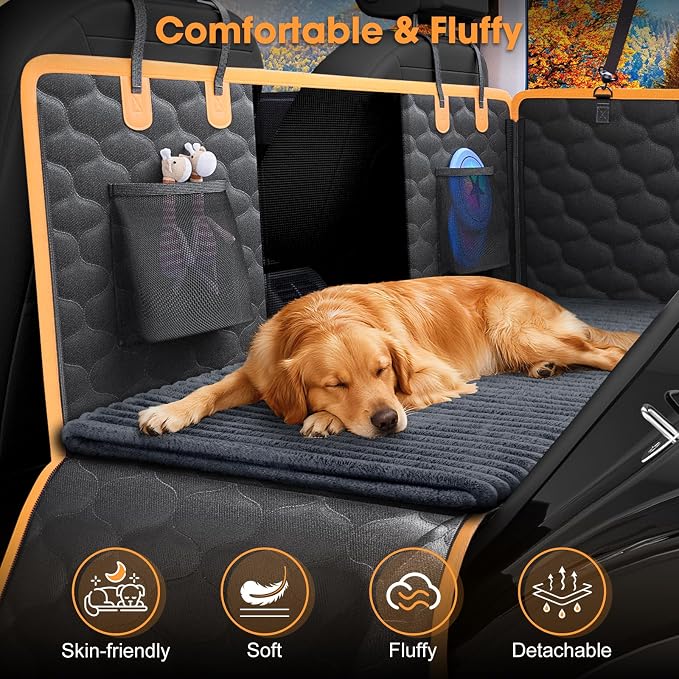FURTIME Backseat Pet Bed Mat, Non-Slip Dog Bed - Image 5