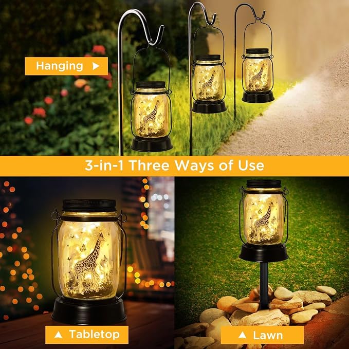 kyoryuger Giraffe Gifts for Women/Men Giraffe Lovers Solar Lantern Mom Birthday - Image 5