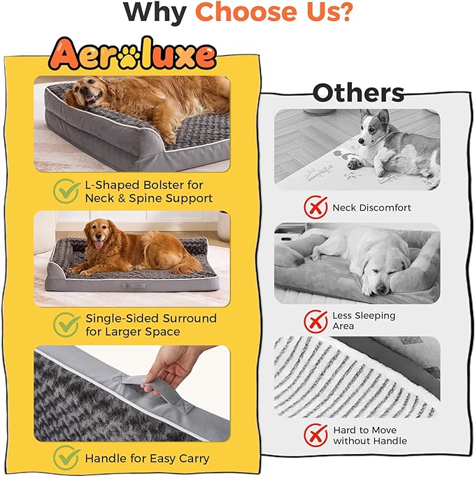 Dog Bed Large Sized Dogs, XXL Orthopedic Dog Bed - Image 3