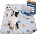 Washable Pee Pads for Dogs, 2 Pack Absorbent Reusable Training Dog Pads Pet by WanpeeGoo