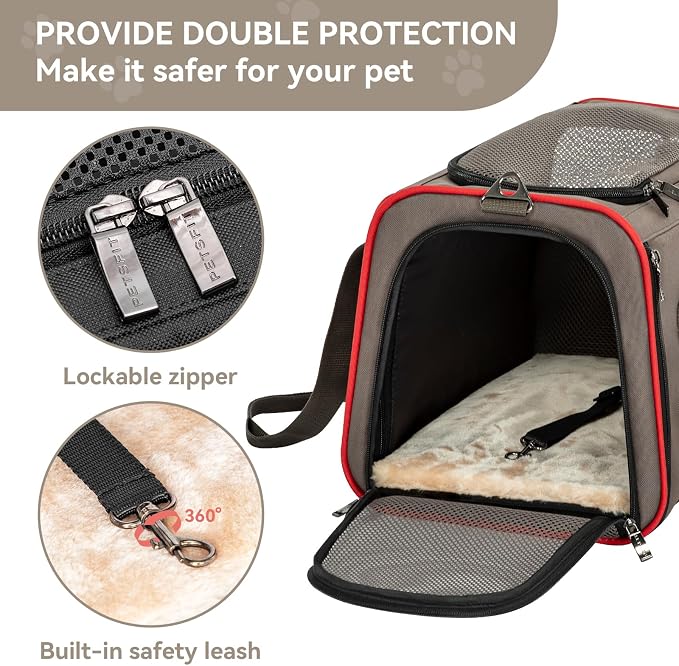 Petsfit Expandable Cat Carrier Dog Carriers, Airline Approved Soft-Sided - Image 5