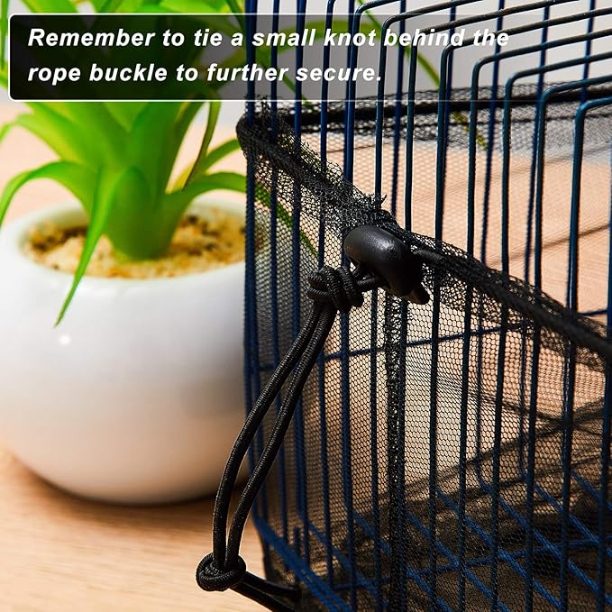 Shappy Large Bird Cage Seed Catcher, Bird Cage Cover Net Skirt Guard, - Image 3