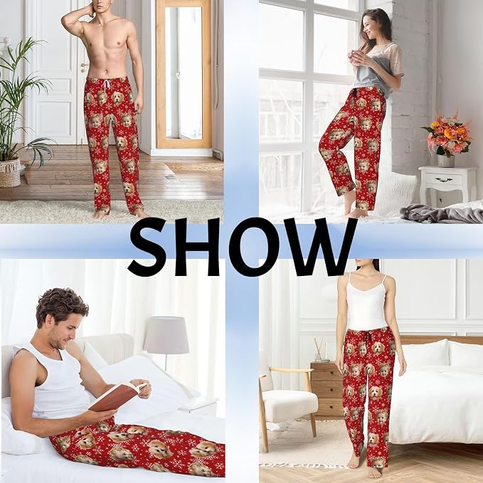 Custom Pajama Pants with Face customized PJ Pants Christmas Valentine gifts - Image 2
