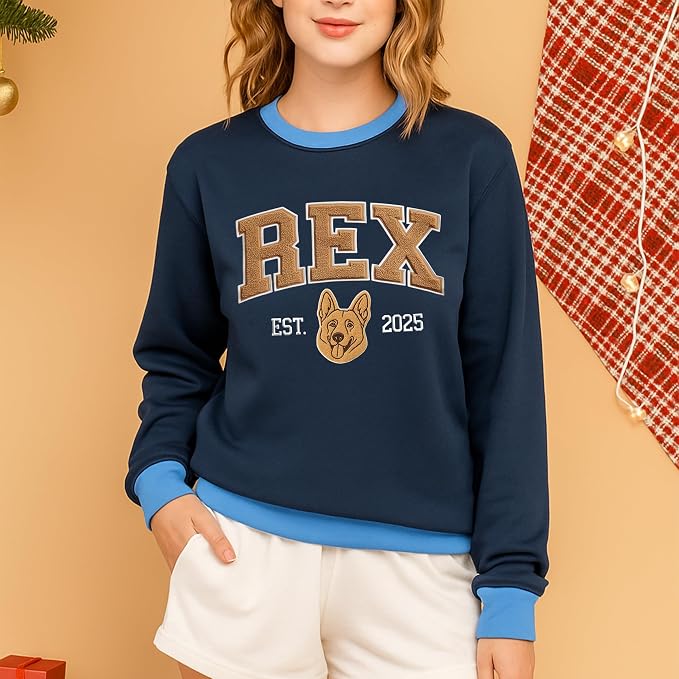 NAZENTI Personalized Dog Sweatshirt, Custom Photo Shirts, Dog Embroidered Shirt - Image 7