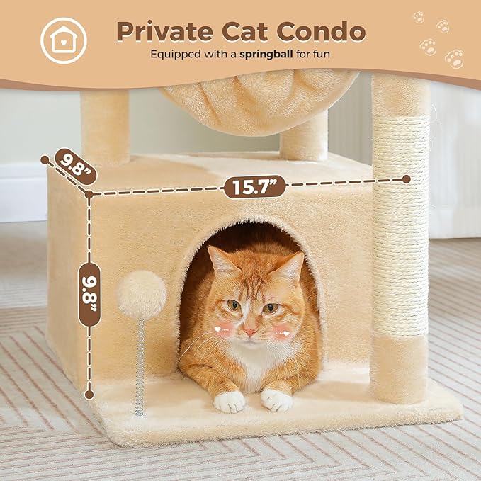 PEQULTI 4-in-1 Cat Tree, Scratching Post - Image 4