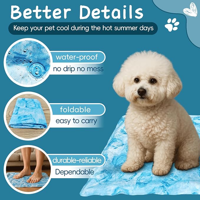 Cooling Pad for Dog, Instant Pet Cool Mat for Puppy, Comfortable Cool Pet Mat - Image 2
