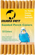 Sanded Perch Covers for Parakeets, Small Birds, 3/8" Diameter x 7.5" Long | by RUBY+PET