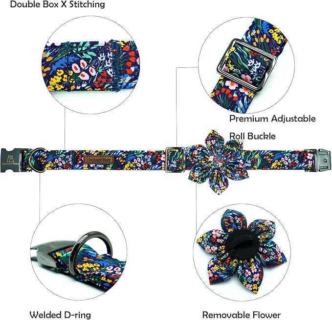 Lionheart Glory Floral Dog Bow Collar - Image 2