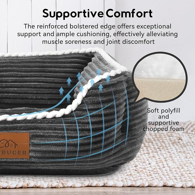 Orthopedic Dog Bed for Medium Dogs, Dog Sofa Beds Supportive Foam Pet Couch Bed - Image 3