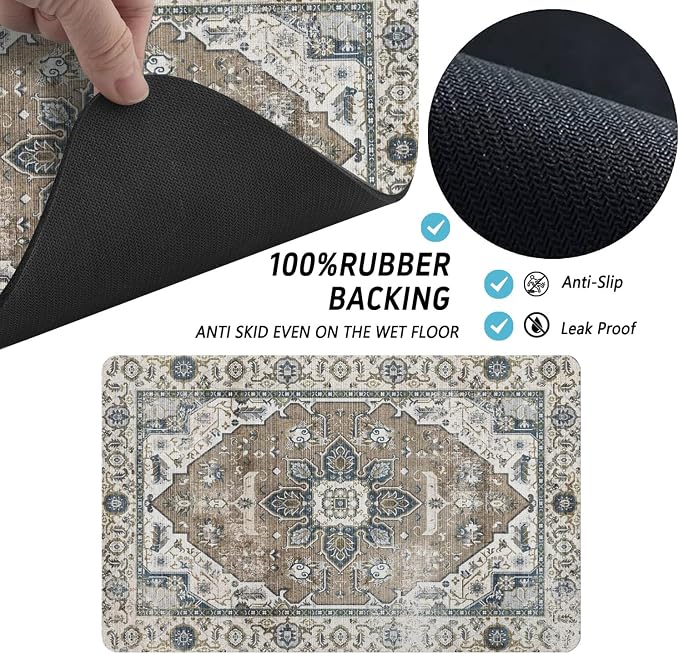 Dog Food Mats for Floors, Absorbent and Quick-Drying Pet Cat Food Mat, - Image 7