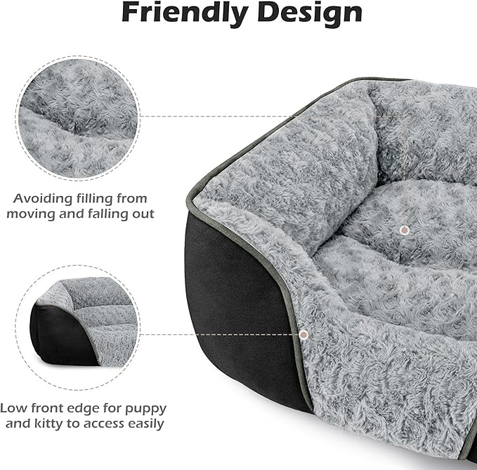 INVENHO Small Dog Bed Rectangle Washable Orthopedic Soft Calming Sleeping - Image 5