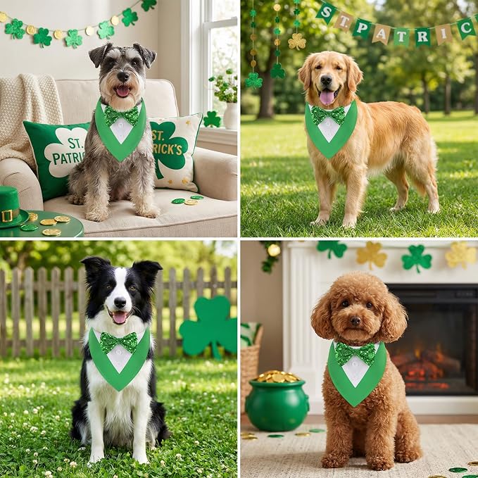 ADOGGYGO St.Patrick's Day Dog Tuxedo Bandana - Image 2