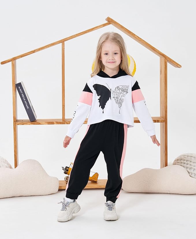 Toddler Baby Girls Clothes Long-sleeve Tie Dye Hoodie Sweatshirt Pants Hooded - Image 3