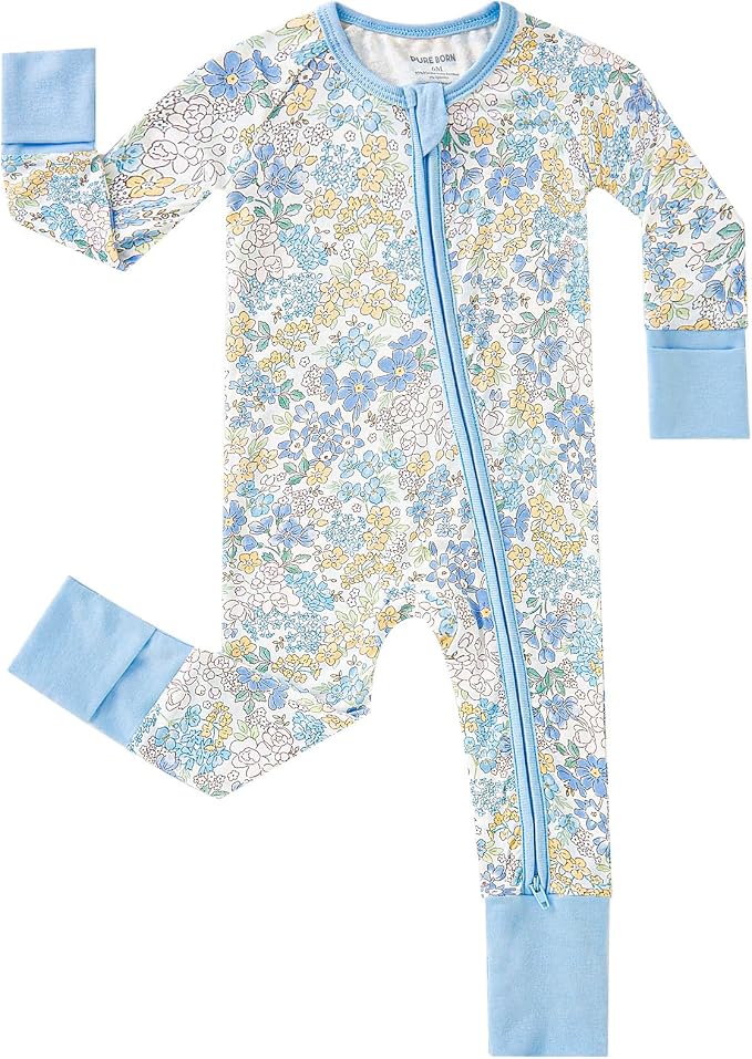 pureborn Baby Infant Boys Girls Sleeper Snug Fit Viscose from Bamboo Pajamas by pureborn