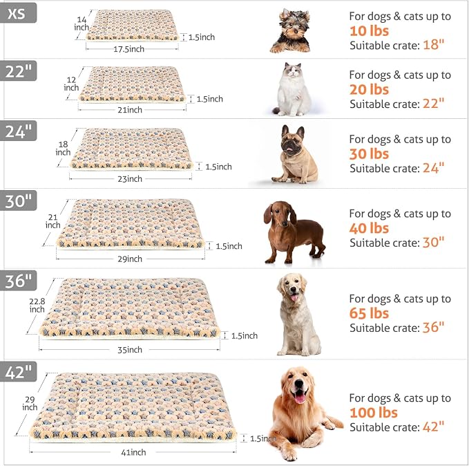 Mora Pets Cat Bed Dog Crate Pad Ultra Soft Pet Bed - Image 4