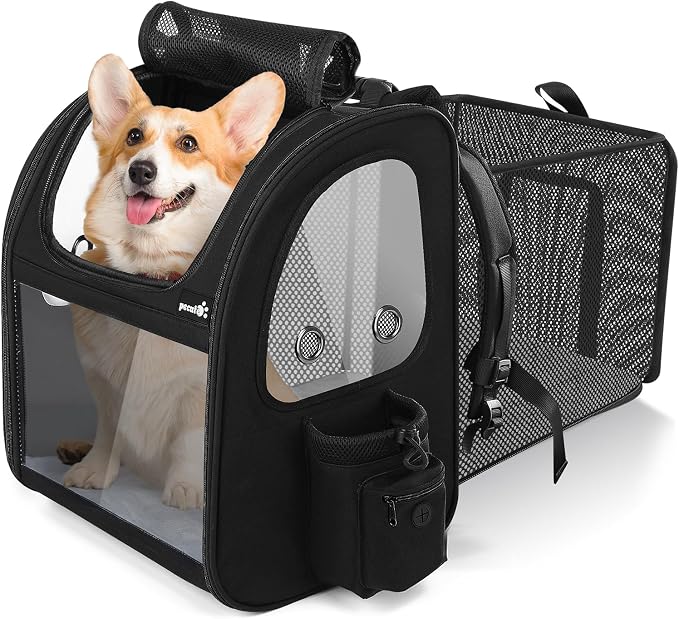Pecute Pet Carrier Backpack, Large Cat Carrier Backpack, Expandable cat Backpack by pecute