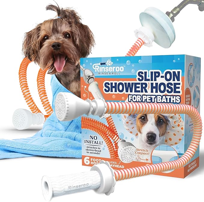 Rinseroo Dog Shower Attachment Hose – Slip-On Pet Sprayer - Image 3