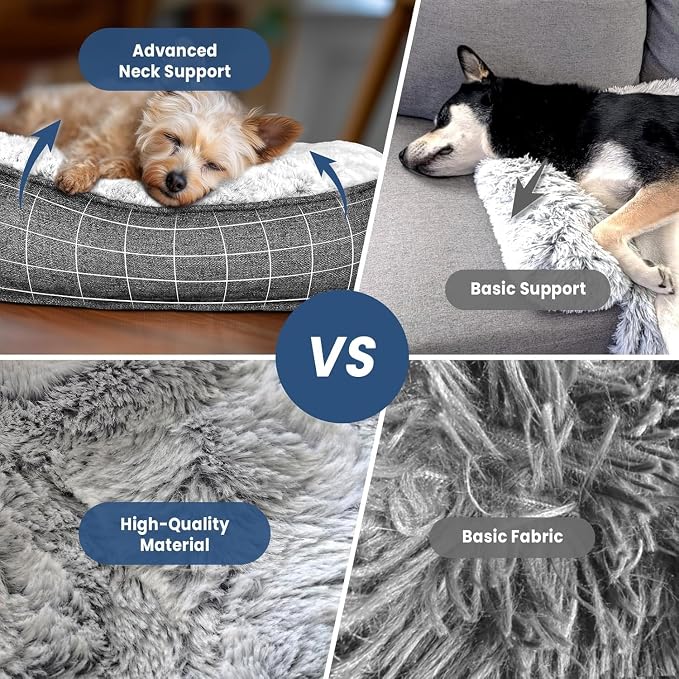 Calming Dog Beds, Extra Large Fluffy Plush Dog Mat - Image 5