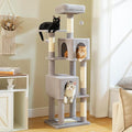Cat Tree for Indoor Cats, 62-Inch Multi-Level Cat Tower by MUTTROS