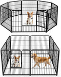 DUMOS Dog Playpen Indoor, Metal 32 Inch 8 Panels Foldable Pet Fence by DumosLifestyle