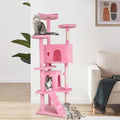70 Inch Pink Cat Tree, Tall Cat Tower by GINMAON