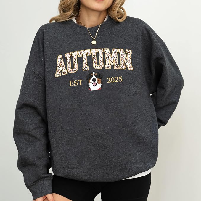 Custom Pet Sweatshirts with Photo and Name, Personalized Dog Sweatshirt - Image 2
